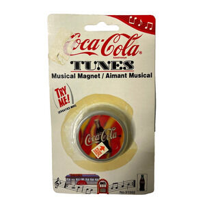 Vintage Rare Coca Cola Tunes Musical Pop Cap Refrigerator Magnet NOT WORKING